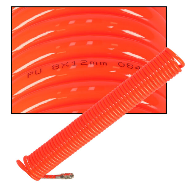 Wąż pneumatyczny spiralny zwijany do kompresora 12mm 15m KAFUWELL - obrazek 2