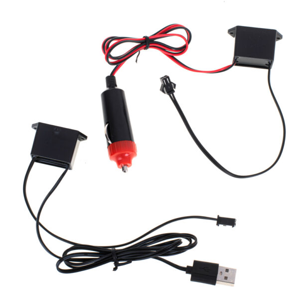 Oświetlenie ambientowe LED do samochodu / auta USB / 12V taśma 5m biała - obrazek 2