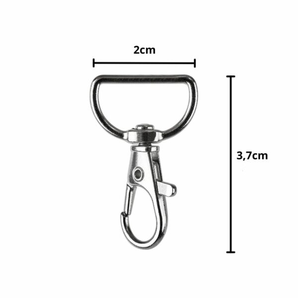Karabińczyk metalowy rybka 2 mm 500 szt. - obrazek 4