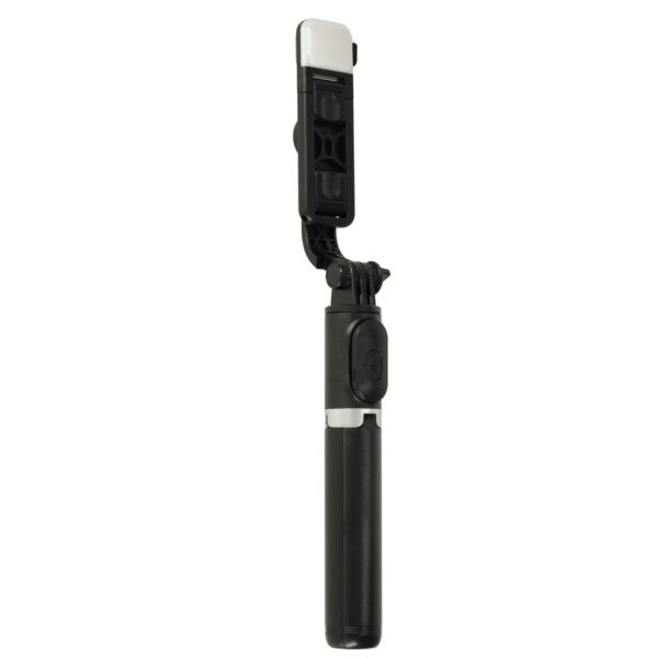 Kijek do selfie z pilotem Bluetooth statyw tripod lampka LED czarny - obrazek 3