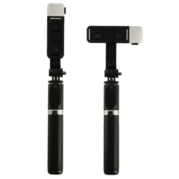 Kijek do selfie z pilotem Bluetooth statyw tripod lampka LED czarny - obrazek 9