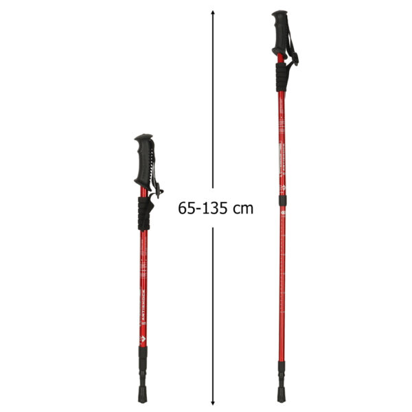 Kijki kije trekkingowe do nordic walking składane 2 sztuki czerwone - obrazek 10