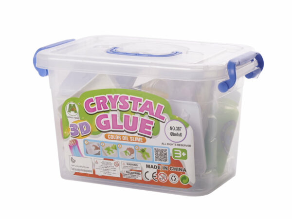 Klej żel kryształowy 3D crystal glue kreatywny zestaw w wiaderku 26el. - obrazek 6