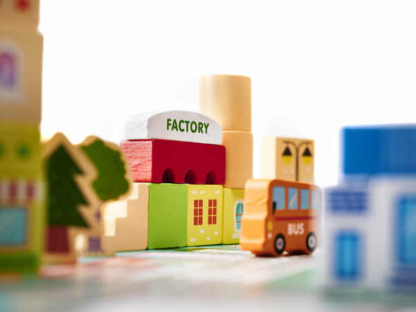 Klocki drewniane edukacyjne miasto puzzle 120el. - obrazek 8