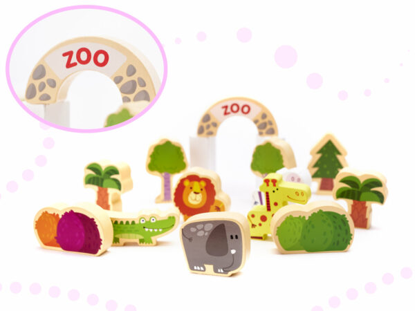 Klocki drewniane edukacyjne miasto puzzle 120el. - obrazek 12