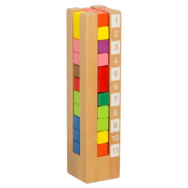 Klocki drewniane edukacyjne układanka Montessori kolorowe - obrazek 3