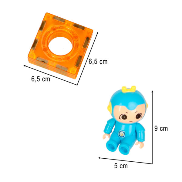 Klocki magnetyczne magnetic sticks marble tor kulkowy z dźwiękiem muzyką grający 118 elementów - obrazek 11