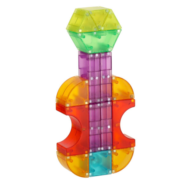 Klocki magnetyczne konstrukcyjne świecące elementy figury 3D 134 el. - obrazek 4
