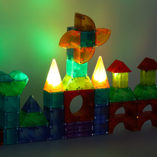 Klocki magnetyczne konstrukcyjne świecące elementy figury 3D 134 el. - obrazek 8