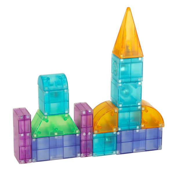 Klocki magnetyczne konstrukcyjne świecące elementy figury 3D 64 el. - obrazek 4