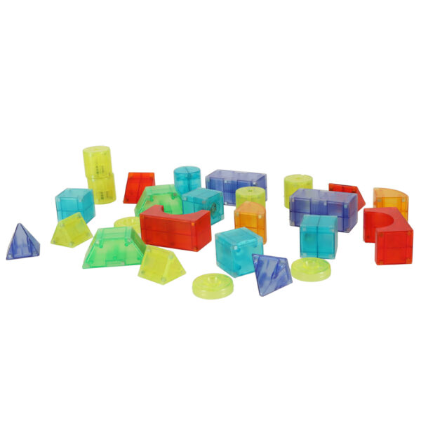 Klocki magnetyczne konstrukcyjne świecące elementy figury 3D 64 el. - obrazek 6