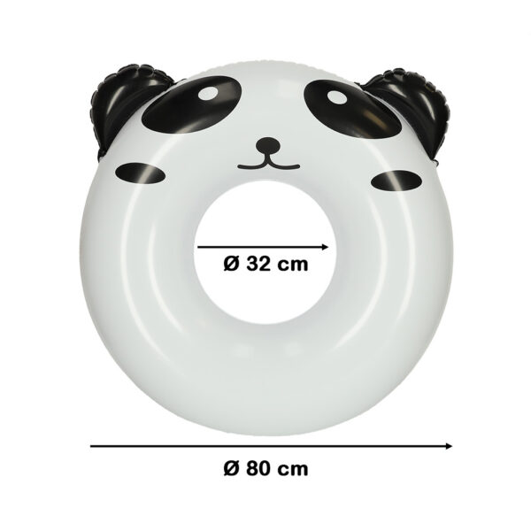 Kółko do pływania koło dmuchane kółko plażowe panda 80cm max 60kg - obrazek 4