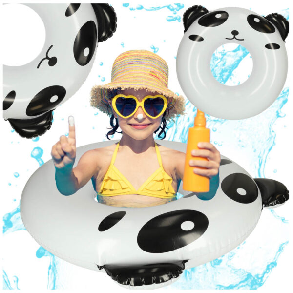 Kółko do pływania koło dmuchane kółko plażowe panda 80cm max 60kg - obrazek 6
