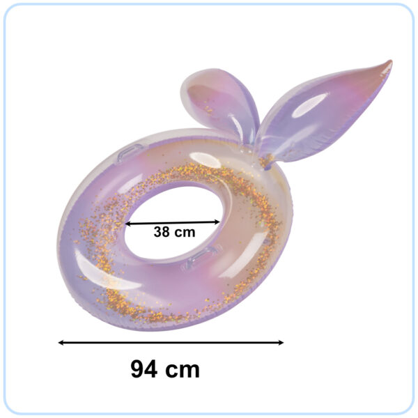 Kółko do pływania koło dmuchane syrena z brokatem galaxy 94 cm XXL max 60kg - obrazek 3