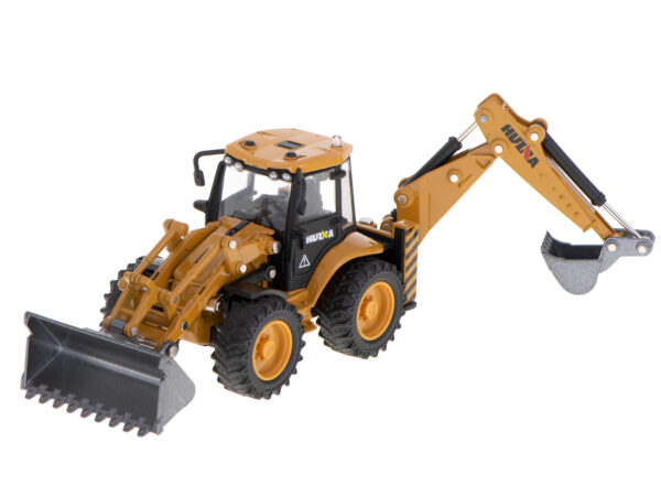 Koparka ładowarka metalowa z ruchomymi łyżkami Die-Cast H-toys 1704 1:50 - obrazek 5