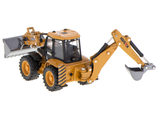 Koparka ładowarka metalowa z ruchomymi łyżkami Die-Cast H-toys 1704 1:50 - obrazek 6