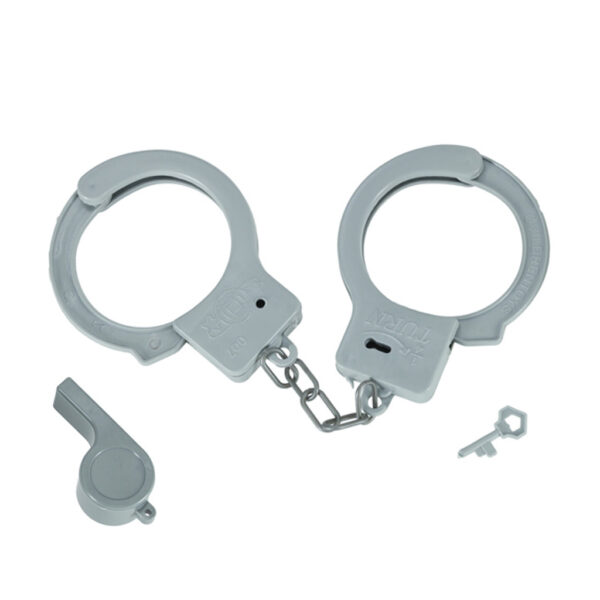 Kostium strój karnawałowy przebranie policjant kajdanki czapka zestaw 3-8 lat - obrazek 4