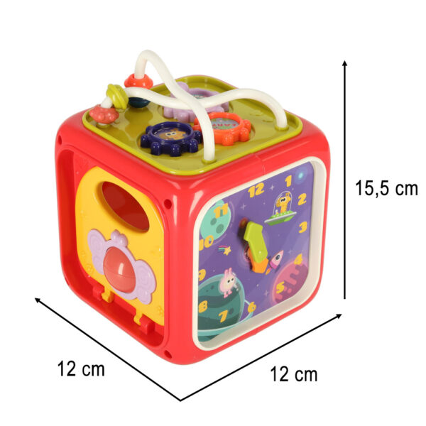 Sorter Układanka kostka sensoryczna klocki edukacyjne Montessori 6w1 - obrazek 9
