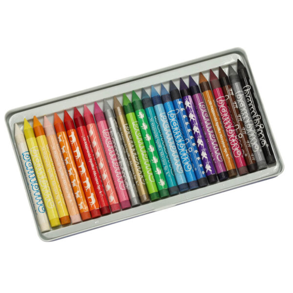 Kredki w metalowym pudełku 24 kolory + temperówka BAMBINO - obrazek 3