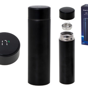 Kubek bidon termiczny termos smart LED 500ml czarny
