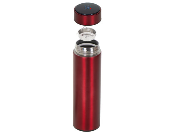 Kubek bidon termiczny termos smart LED 500ml bordowy - obrazek 4