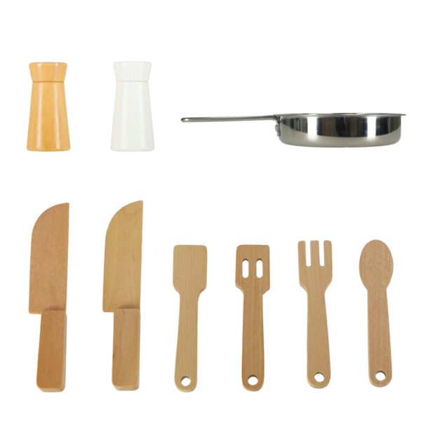 Kuchnia dla dzieci drewniana MDF LULILO RETRO akcesoria 73cm - obrazek 7