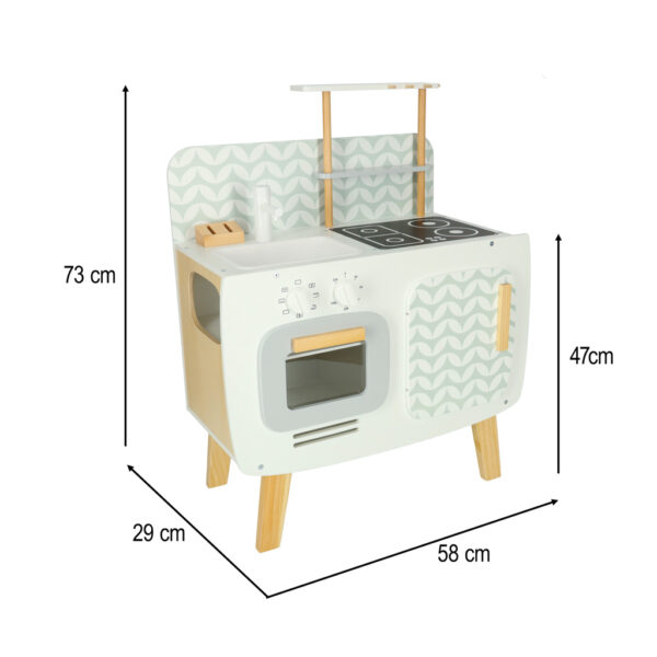 Kuchnia dla dzieci drewniana MDF LULILO RETRO akcesoria 73cm - obrazek 11