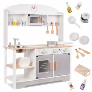 Kuchnia dla dzieci drewniana  MDF MODERN CLASSIC akcesoria 82cm