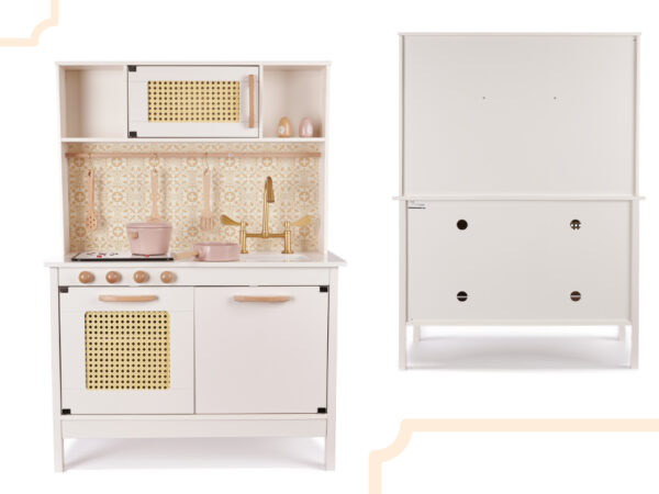 Kuchnia dla dzieci drewniana MDF retro z akcesoriami BOHO 100cm - obrazek 15
