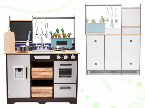 Kuchnia dla dzieci drewniana MDF z akcesoriami LOFT XXL 96cm - obrazek 7