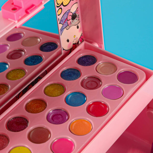 Kuferek zestaw kosmetyków do makijażu i paznokci makeup kosmetyki cienie lakiery walizka - obrazek 10