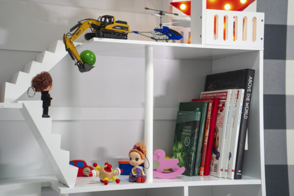 Regał na książki dla dzieci półka domek na zabawki 2w1 LULILO CALLA 116cm XXL - obrazek 12