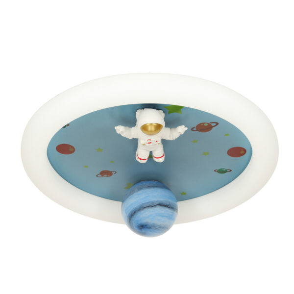 Lampa LED sufitowa plafon do pokoju dziecięcego ściemniana LUMELA + pilot astronauta - obrazek 2