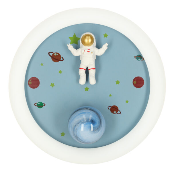 Lampa LED sufitowa plafon do pokoju dziecięcego ściemniana LUMELA + pilot astronauta - obrazek 3