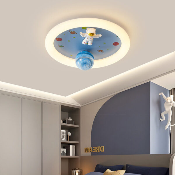Lampa LED sufitowa plafon do pokoju dziecięcego ściemniana LUMELA + pilot astronauta - obrazek 12