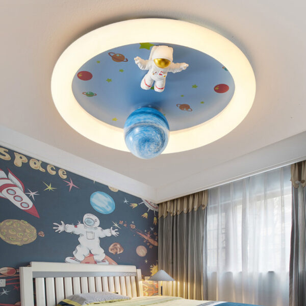Lampa LED sufitowa plafon do pokoju dziecięcego ściemniana LUMELA + pilot astronauta - obrazek 13