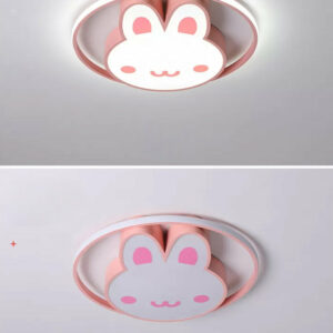 Lampa LED sufitowa plafon do pokoju dziecięcego ściemniana LUMELA + pilot króliczek