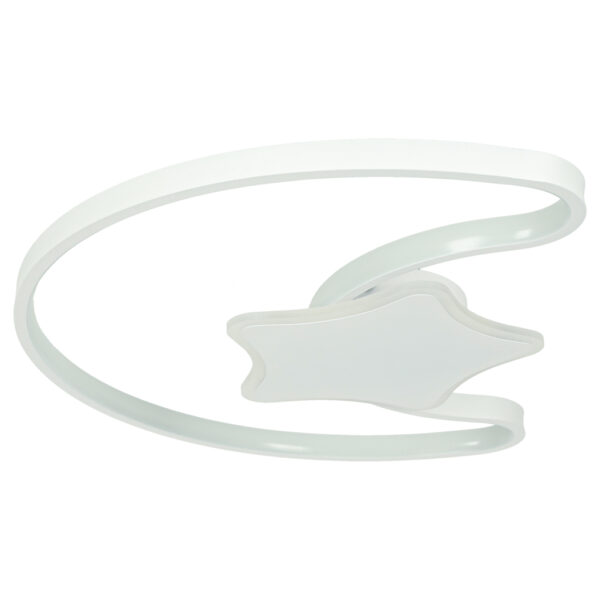 Lampa LED sufitowa plafon do pokoju dziecięcego ściemniana LUMELA + pilot księżyc biała - obrazek 7