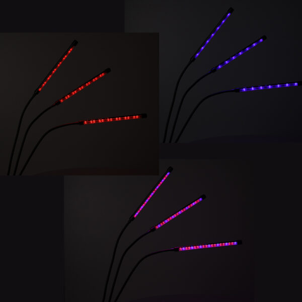 Lampa do roślin LED uprawy wzrostu panel 3 żarówki - obrazek 5