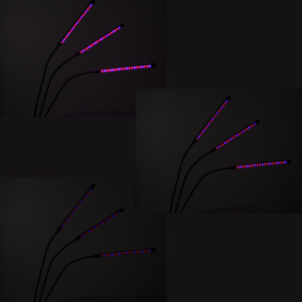 Lampa do roślin LED uprawy wzrostu panel 3 żarówki - obrazek 9