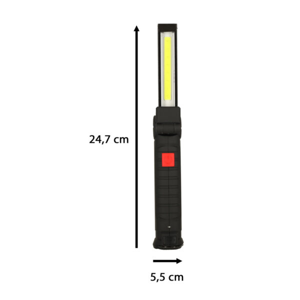 Lampa warsztatowa latarka LED USB 5 trybów składana magnes hak akumulator 1200 mAh 200 lm KAFUWELL - obrazek 11