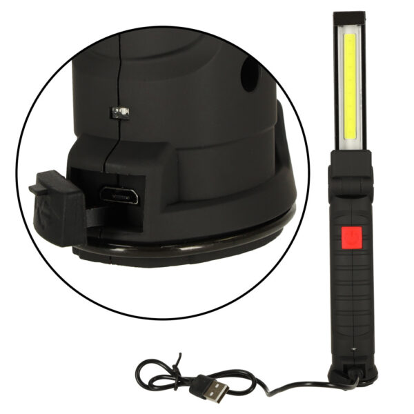 Lampa warsztatowa latarka LED USB 5 trybów składana magnes hak akumulator 1200 mAh 200 lm KAFUWELL - obrazek 12