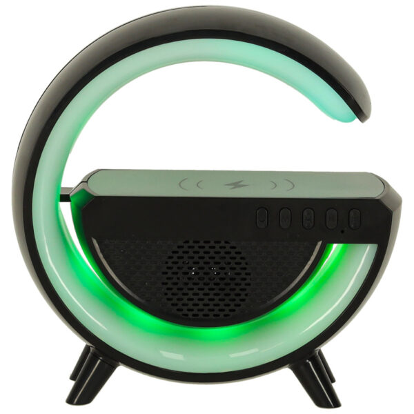 Lampka LED Gamingowa RGB głośnik ładowarka indukcyjna czarna - obrazek 2
