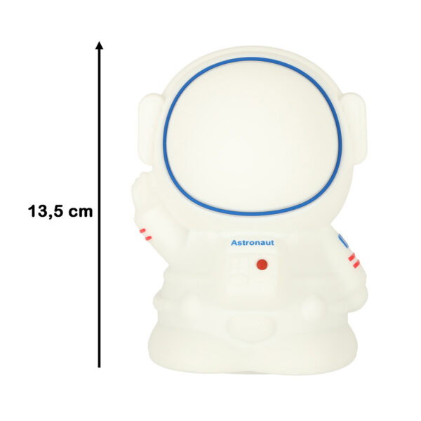 Lampka nocna dla dzieci silikonowa dotykowa miękka 8 LED USB RGB biała astronauta - obrazek 9