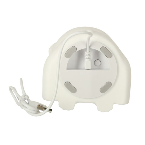 Lampka nocna dla dzieci silikonowa dotykowa miękka 8 LED USB RGB biała piesek - obrazek 6