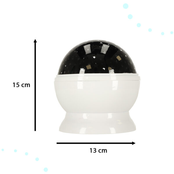 Lampka nocna projektor gwiazd 2w1 USB biała - obrazek 2