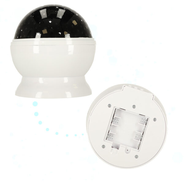 Lampka nocna projektor gwiazd 2w1 USB biała - obrazek 4