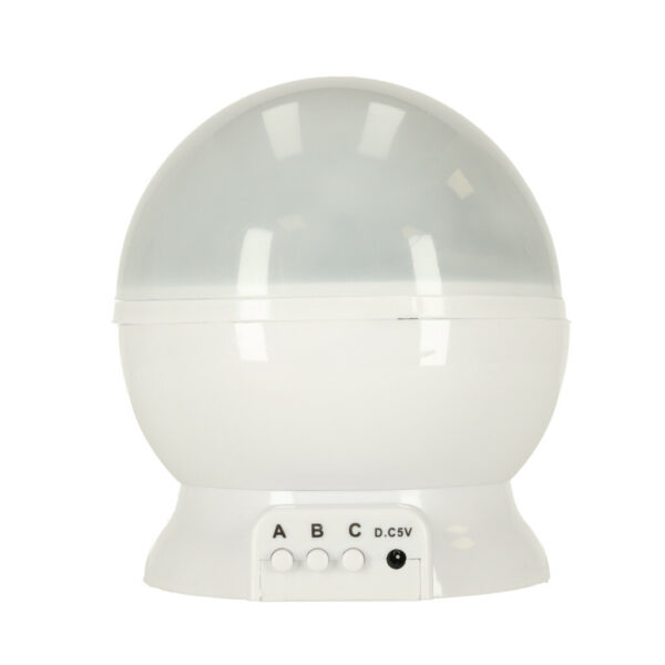 Lampka nocna projektor gwiazd 2w1 USB biała - obrazek 7