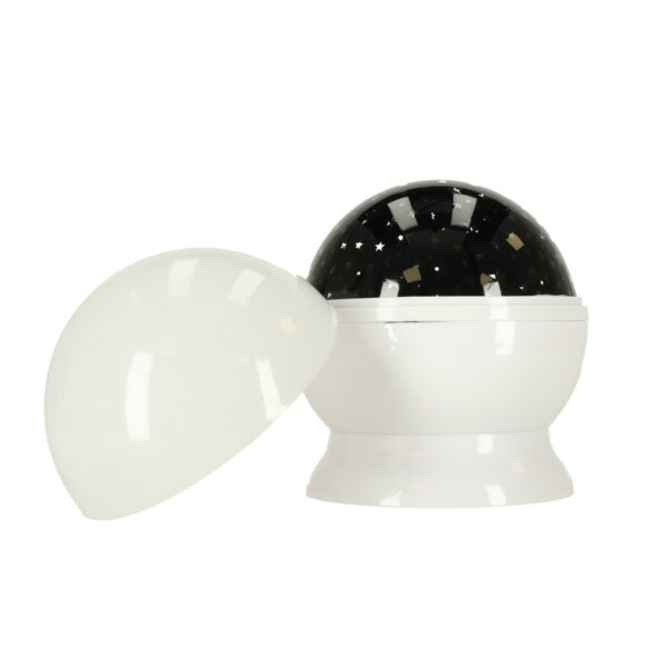 Lampka nocna projektor gwiazd 2w1 USB biała - obrazek 9