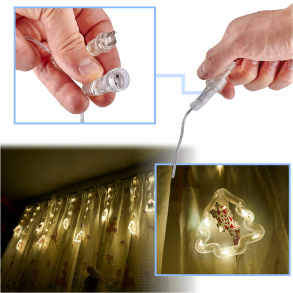 Kurtyna LED na okno girlanda świąteczna choinkowa  3 m 125 LED - obrazek 5